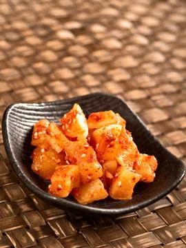 Korean pickled radish Stock Photos