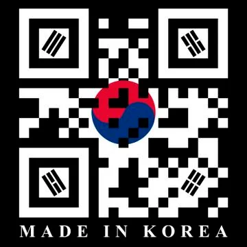 Korean qr code flag Stock Illustration
