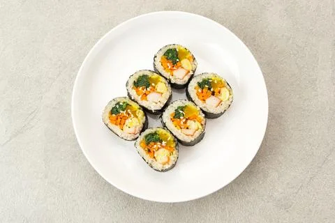 Korean Rolled Gimbap Stock Photos