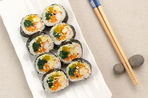 Korean Rolled Gimbap Foto stock