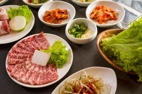 Korean side dishes Stock Photos