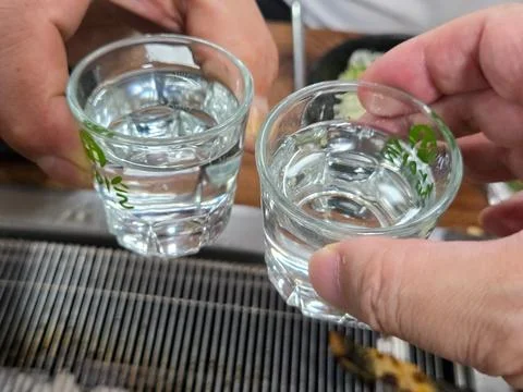 Korean soju Fotos Stock