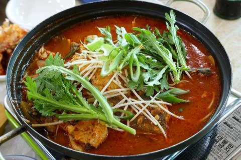 Korean spicy fish stew Stock Photos