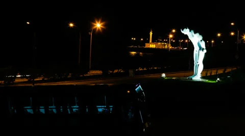 Korean Statue of Montevideo Stock Footage 26029237