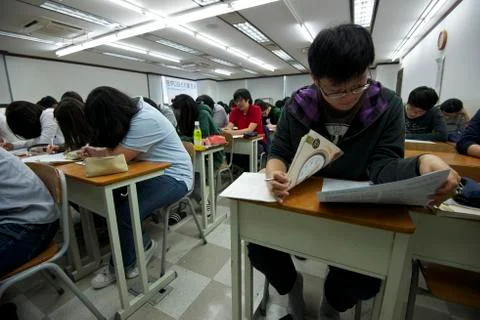 Korean students Stock Photos