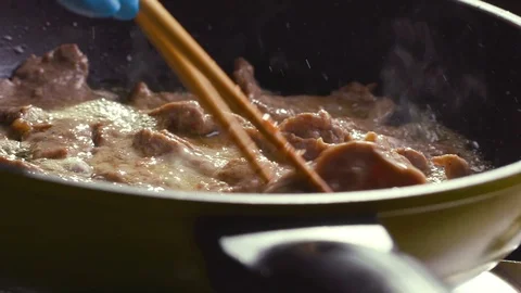 Korean style BBQ in restaurant. Stock Footage 121744838