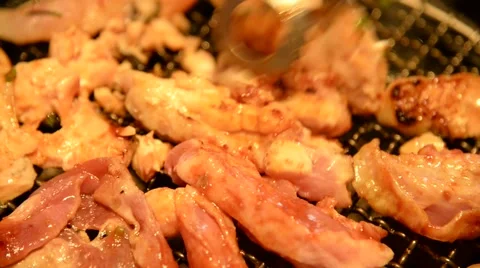Korean style grilled HD Stock Footage 60119253