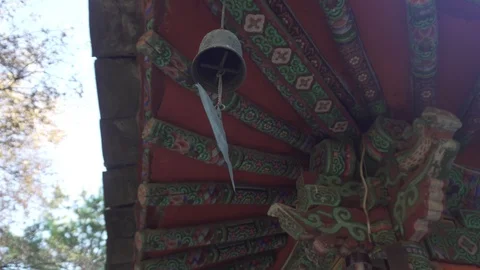 Korean traditional hose, Buddhist ornament Stock Footage
