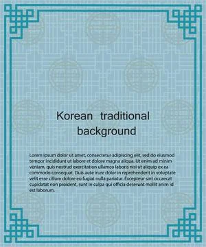 Korean traditional pattern background banner. Stock Illustration