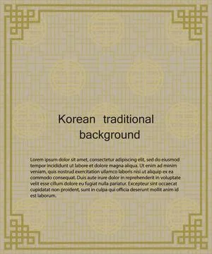 Korean traditional pattern background banner. Vector Design. Stock Illustration