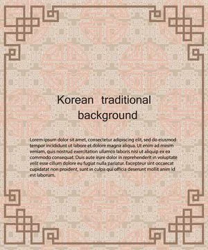 Korean traditional pattern background banner. Vector Design. Stock Illustration