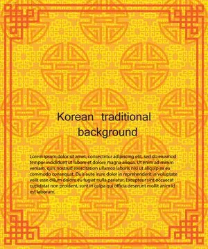 Korean traditional pattern background banner. Vector Design. Illustrazione stock