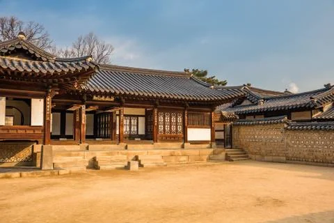 Korean traditonal building Stock Photos