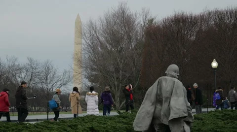 Korean War Memorial in DC Stock Footage 59998241
