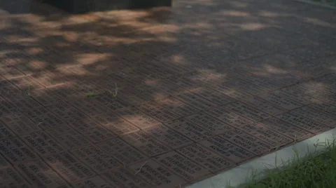 Korean War memorial names on bricks 库存影片 38586295