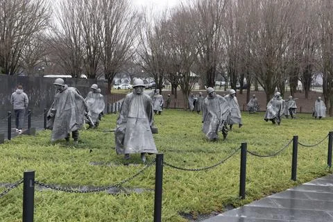 The Korean War Memorial Stock Photos