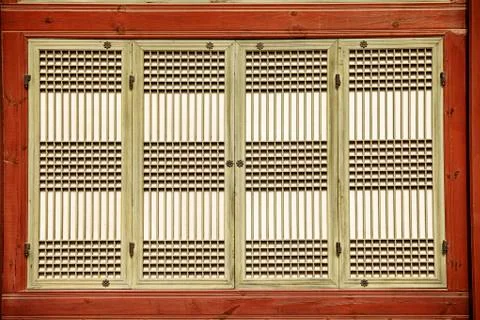 Korean window screen Stock Photos