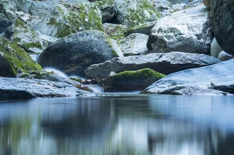 Korea's National Recreation Forest, Valley Landscape Stock Photos