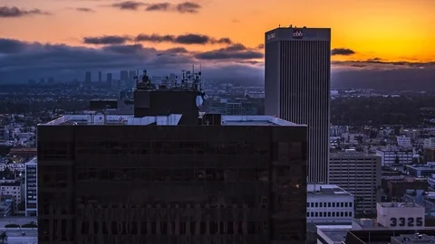 Koreatown Clouds Sunset DTLA West 186 Pics 3 sec int h264-420 4KUHD 30 Stock Footage 78753410
