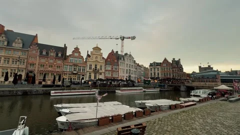 Korenlei &amp; Graslei 5 Stock-Footage 325041685