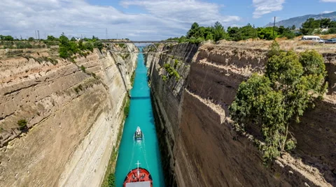 Korinthos Canal Stock Footage 52105969
