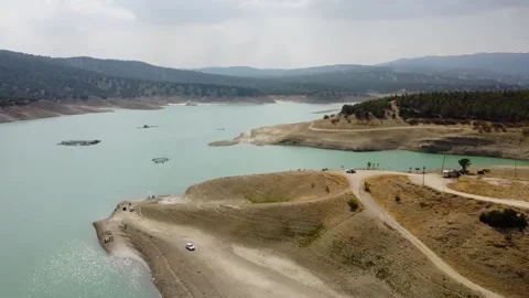 Korkuteli Dam-Antalya view from the sky Stock Footage 194740571