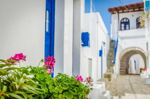 Koronida village, Naxos, Greece Stock Photos