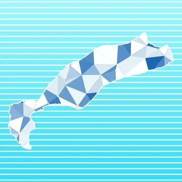 Kos vector illustration. Kos design on gradient stripes background. Technol.. Foto stock