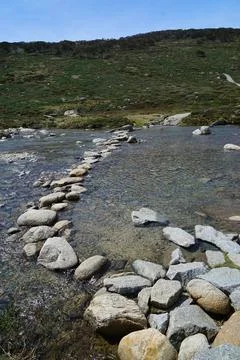 Kosciuszko River Crossing Path Stock Photos