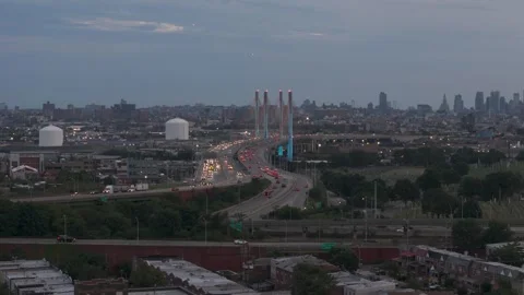 Koscziusko bridge parallax Stock Footage 280204349