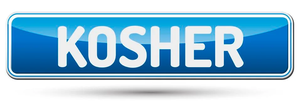 KOSHER - Abstract beautiful button with text. Stock Illustration
