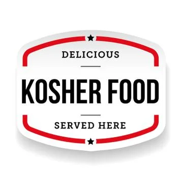 Kosher Food vintage label Stock Illustration