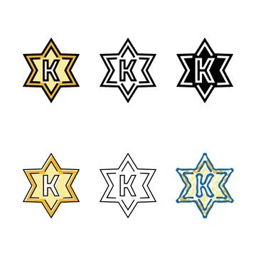 Kosher product label stylized warning color icon vector Stock Illustration