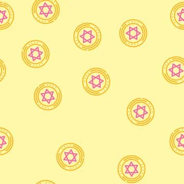 Kosher product label warning vector seamless pattern Illustrazione stock