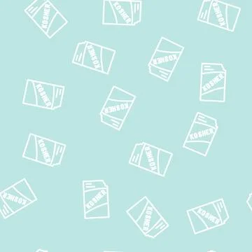 Kosher salt line vector seamless pattern Stock Illustration