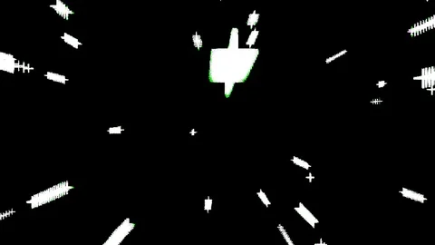 Koshiro 16bit stars flythrough trailed (vj loop, 4k, alpha) Video stock 84661634