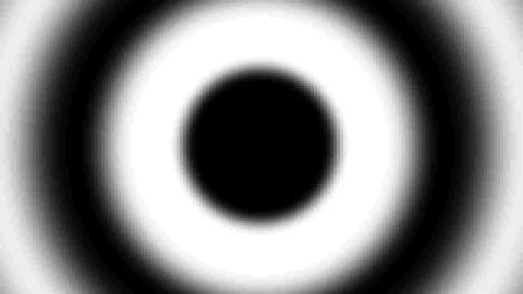 Koshiro retro game 16bit pulsating circles bw (4k, alpha) Video stock 84643059