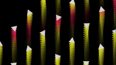 Koshiro retro game 16bit triangles trailed (vj loop, 4k, alpha) Video stock 84681293
