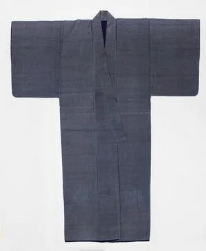 Kosode Japan. Kosode. Japan. Probably resist-dyed with repeating small patt.. Stock Photos