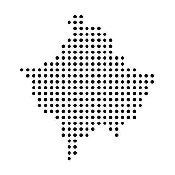Kosovo dotted vector map Stock Illustration