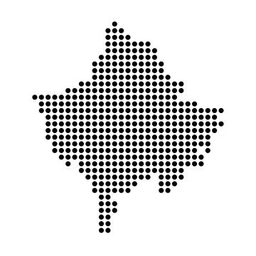 Kosovo dotted vector map Illustrazione stock
