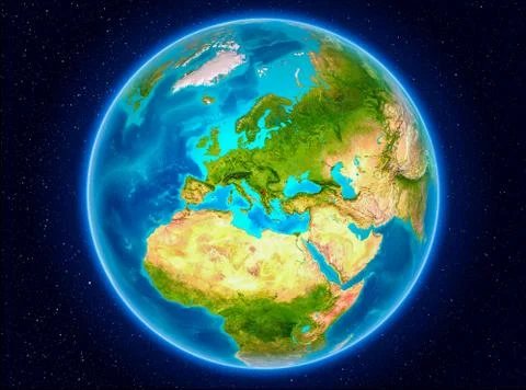 Kosovo on Earth Illustrazione stock
