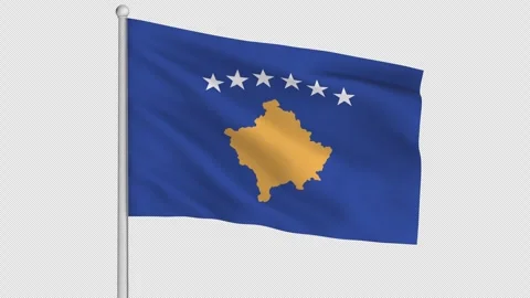Kosovo Flag Video stock 248149661