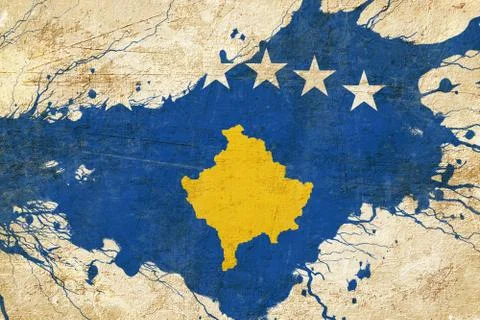Kosovo flag Stock Illustration
