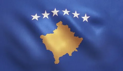 Kosovo Flag Stock Illustration