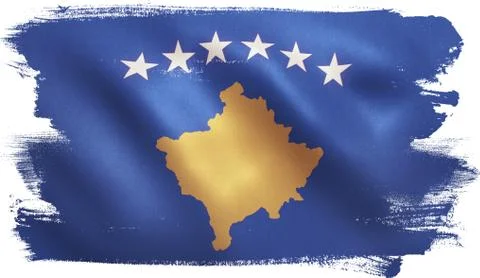 Kosovo Flag Stock Illustration