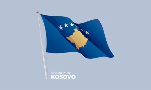 Kosovo flag Illustrazione stock