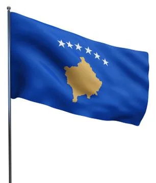 Kosovo Flag Image Stock Illustration