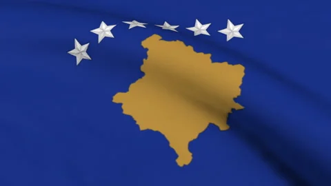 Kosovo Flag Loop Background Stock Footage 250225090