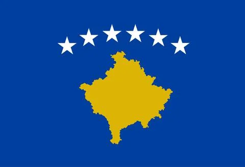 Kosovo flag vector Illustrazione stock